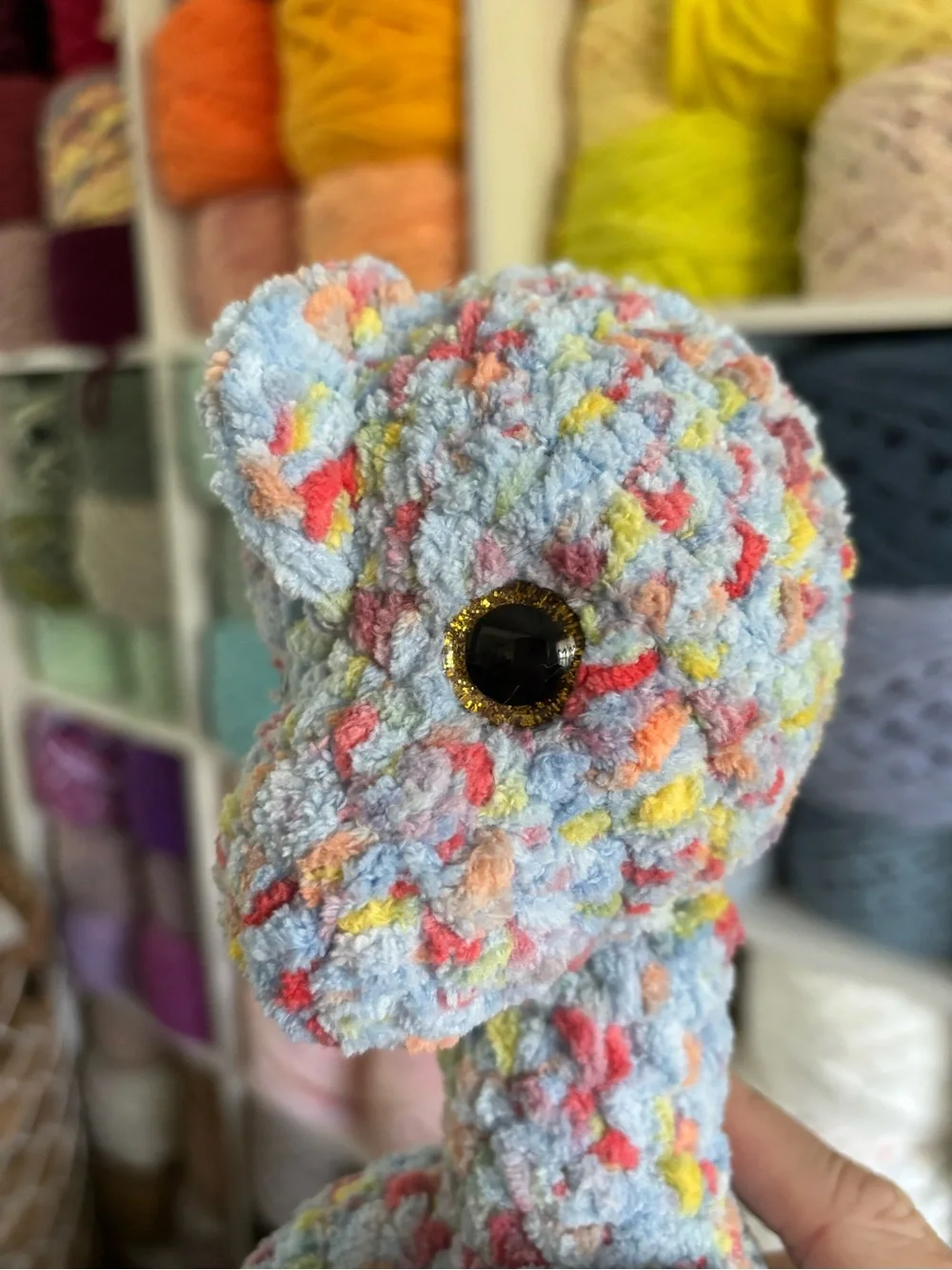 Crochet baby brachiosaurus plush handmade
